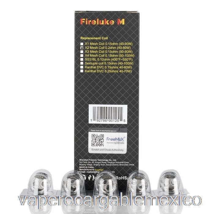 Vape Recargable Freemax Fireluke M / Tx Bobinas De Repuesto De Malla 0.2ohm X2 Bobinas De Malla